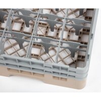 Cambro Gläserspülkorb beige mit 16 Fächern max Glashöhe 13,3cm