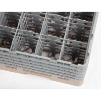 Cambro Gläserspülkorb beige mit 16 Fächern max Glashöhe 25,7cm