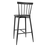Bolero Windsor Hochhocker aus Aluminium in Schwarz (2er-Pack)