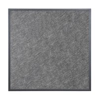 Bolero Black Brushed Mix Outdoor-Tischplatte aus gehärtetem Glas, quadratisch, graue Zierleiste, 700 mm