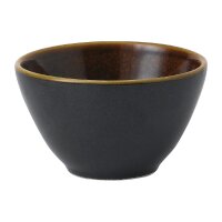 Churchill Super Vitrified Nourish Black Onyx Zweifarbige Kontur-Schüsseln, tiefe Schalen, 227 ml, (12 Stück)