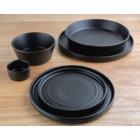 Olympia Cavolo Strukturierte schwarze Dip-Schale - 67mm (12 Stück)