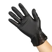 Hygiplas Vinyl Schwarzer, puderfreier Handschuh XL ¿ 