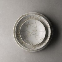 Studio Prints Kintsugi Achatgraue Coupé-Teller, 260 mm, (12 Stück)