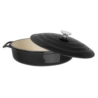 Vogue Runde Sauté-Pfanne Schwarz 3.5Ltr 280(T)x65(H)mm