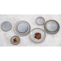 Olympia Drift Grey Embossed Coupe Teller 180mm (6er-Pack)