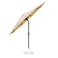 Bolero Seville runder Sonnenschirm, 3 m Durchmesser, cremefarben
