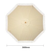 Bolero Sicily runder gestreifter Sonnenschirm, 2,5 m Durchmesser