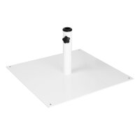 Bolero flacher Metall-Sonnenschirmständer, weiß ¿ 18 kg