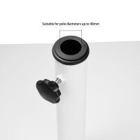 Bolero flacher Metall-Sonnenschirmständer, weiß ¿ 18 kg