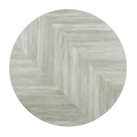 Bolero, vorgebohrte runde Tischplatte im Chevron-Design, 600 mm