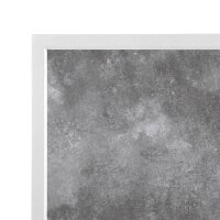 Bolero Outdoor-Tischplatte aus gehärtetem Glas mit dunklem Steineffekt und weißem Rand ¿ 700 mm