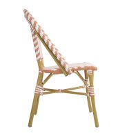 Bolero Rattan-Beistellstuhl im Pariser Stil, Koralle (2er-Pack)