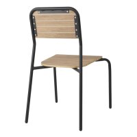 Bolero Santorini Outdoor-Stühle in Holzoptik (4er-Pack)