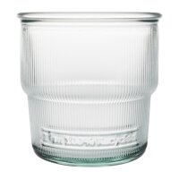 Olympia gerippte stapelbare Becher aus recyceltem Glas, 300 ml (6er-Pack)