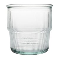 Olympia gerippte stapelbare Becher aus recyceltem Glas, 300 ml (6er-Pack)