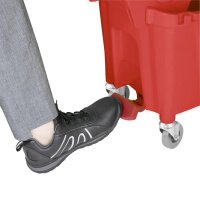 Jantex 30-Liter-Moppeimer mit Fußpedalauslösung ¿ Rot