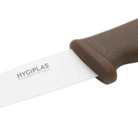 Hygiplas Gemüsemesser Gezackt Braun 10.5cm