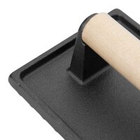 Vogue Gusseisen Steakgewicht mit Holzgriff
