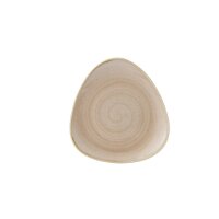 Churchill Stonecast Dreieckiger Teller, Muskatcreme, 192 mm (12 Stück)