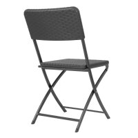 Bolero Rattan Klappstuhl Schwarz (2 Stück)