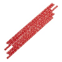 Fiesta Kompostierbare Schneeflocken Papierstrohhalme 210mm (