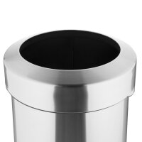 Bolero Gebürsteter Stahlbehälter mit offenem Deckel 70Ltr