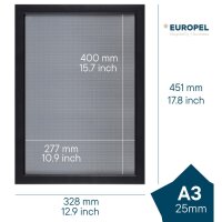Europel Klapprahmen A3 25mm matt schwarz 2