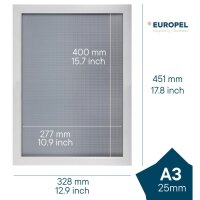 Europel Klapprahmen A3 25mm matt weiß 2