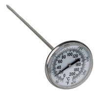 Thermometer, 0-200°C/0-400°F, L =210mm
