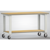 Standard-Werkbank fahrb. 1500x700x840 BM-Pla.40mm Ablageboden