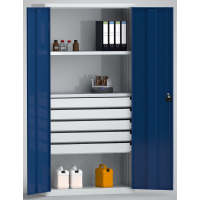 Universalschrank 2000x1000x490 2 Fachboden 80kg 5 Schubl....