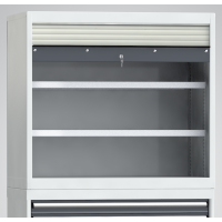 Rollladen-Aufsatzschrank 1000x1031x605mm, 2 Fachb., 80kg Trgkr.