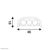 Neomounts NS-CC050SILVER Kabelabdeckung - für 1-3 Kabel