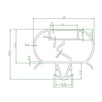 Gummidichtung 2er Schubladenblock GN1/1 (Satz - 2 Dichtungen)