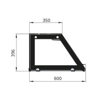 SNACK-Line Bain-Marie Theke 3x GN1/1, Granit rosa-grau, 123x82x85,5 Glasaufbau Klarglas schwarzer Rand, ohne Zwischenablage, H=396mm