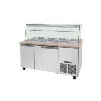 SNACK-Line Bain-Marie Theke 4x GN1/1, Granit