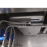 SNACK-Line Bain-Marie Theke 4x GN1/1, Granit Star Galaxy schwarz, 153x82x85,5