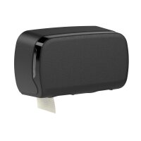 Toilettenpapierspender, f&uuml;r 2 Rollen, schwarz matt