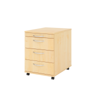 Rollcontainer 58cm,3 Schübe BO Ahorn