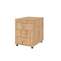 Rollcontainer 58cm,3 Schübe BO Asteiche