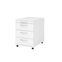 Rollcontainer 58cm,3 Schübe BO Weiß