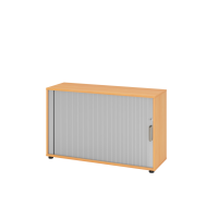 Rollladenschr.hor. 2OH 120cm SG Buche/Silber