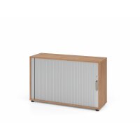 Rollladenschrank 1732S 2OH SG Nussb/silb gallery