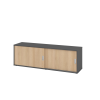 Sideboard 1,5OH, Graphit/Eiche