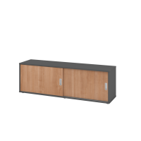 Sideboard 1,5OH, Graphit/Nussb.