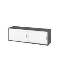 Sideboard 1,5OH, Graphit/Wei&szlig;