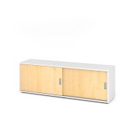 Sideboard 1,5OH, Weiß/Ahorn gallery