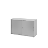 Schiebetürenschrank 2 OH BS Grau/Silber