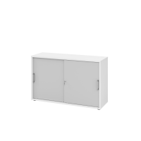 Schiebetürenschrank 2 OH CE Weiß/Grau